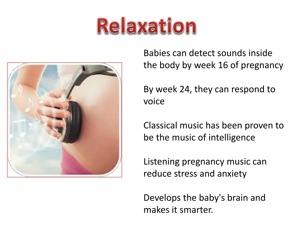 babies can detect sounds inside the body by week