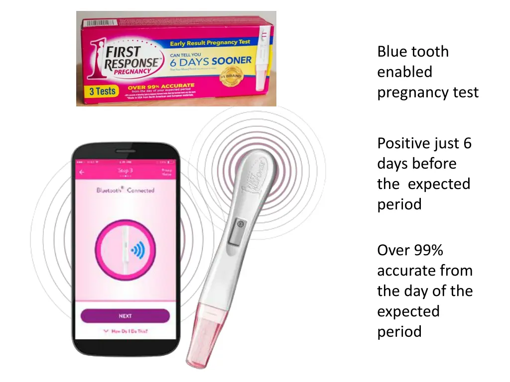 blue tooth enabled pregnancy test