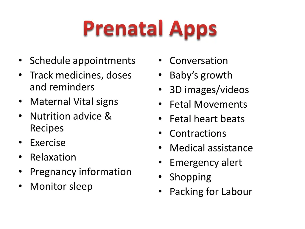 prenatal apps