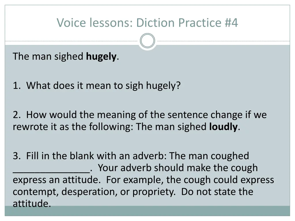 voice lessons diction practice 4