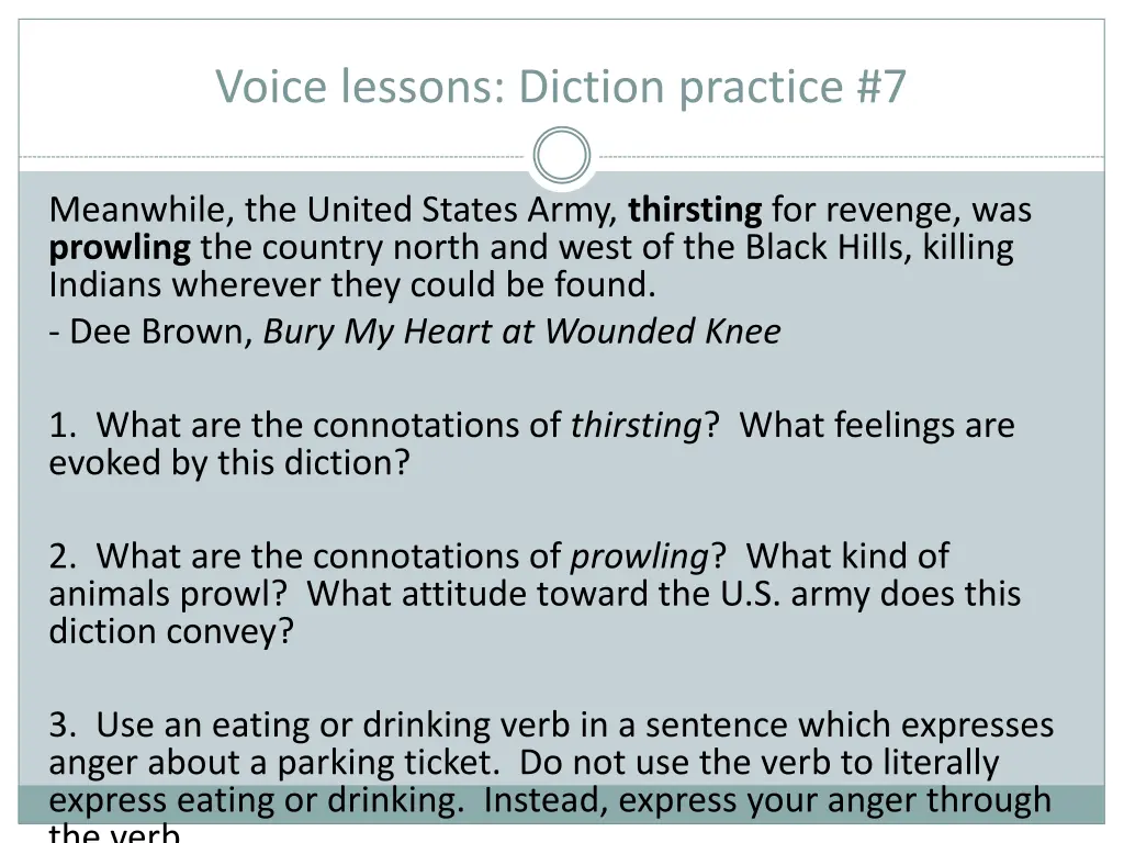 voice lessons diction practice 7