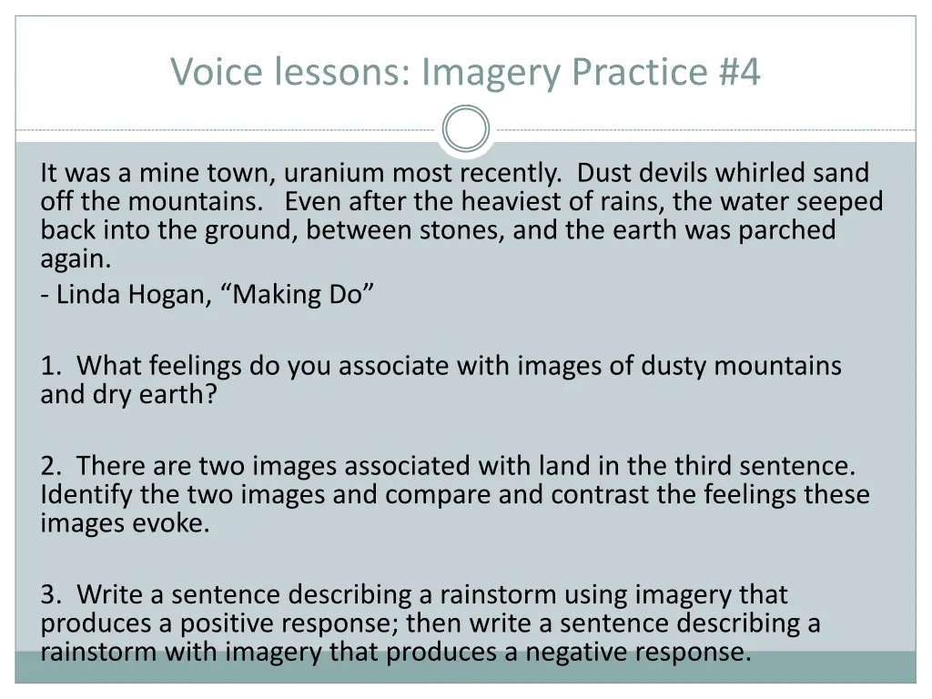 voice lessons imagery practice 4