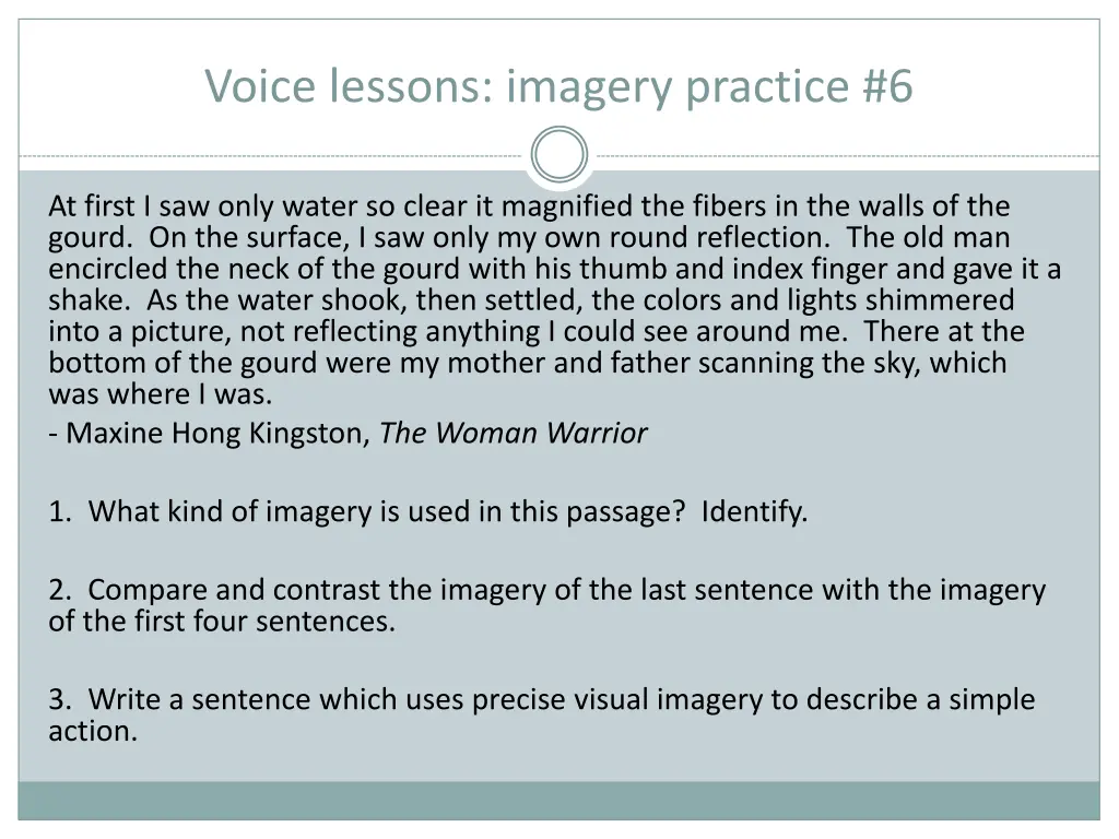 voice lessons imagery practice 6