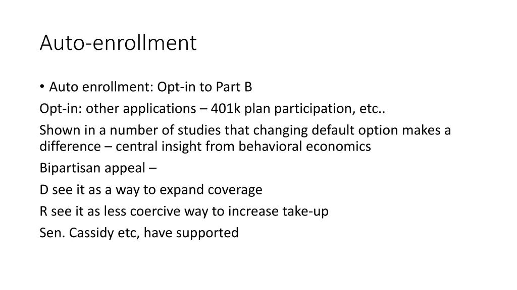 auto enrollment