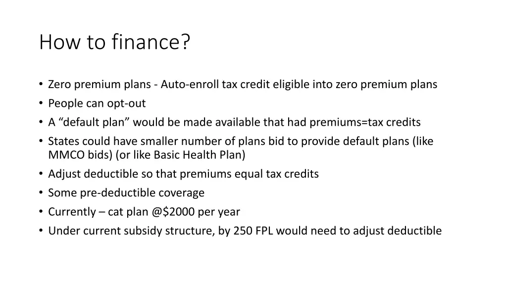 how to finance