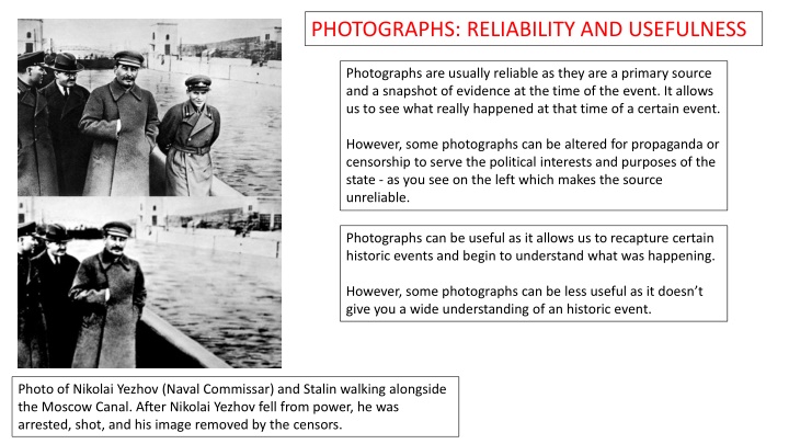 photographs reliability and usefulness