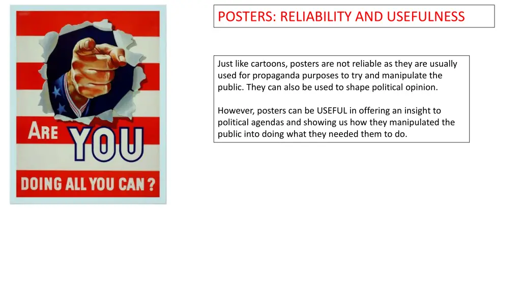 posters reliability and usefulness