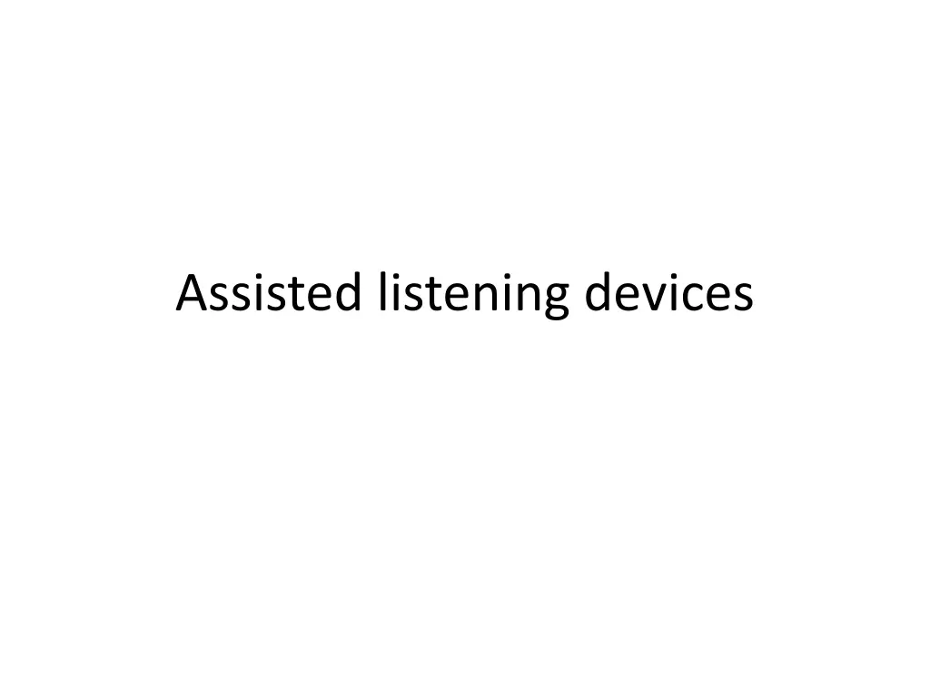 assisted listening devices