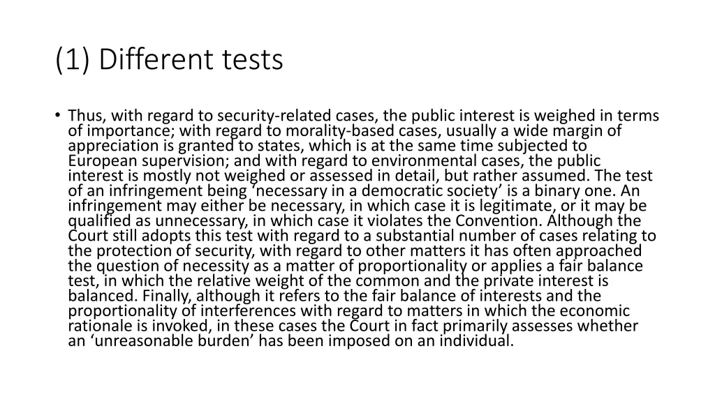 1 different tests 1