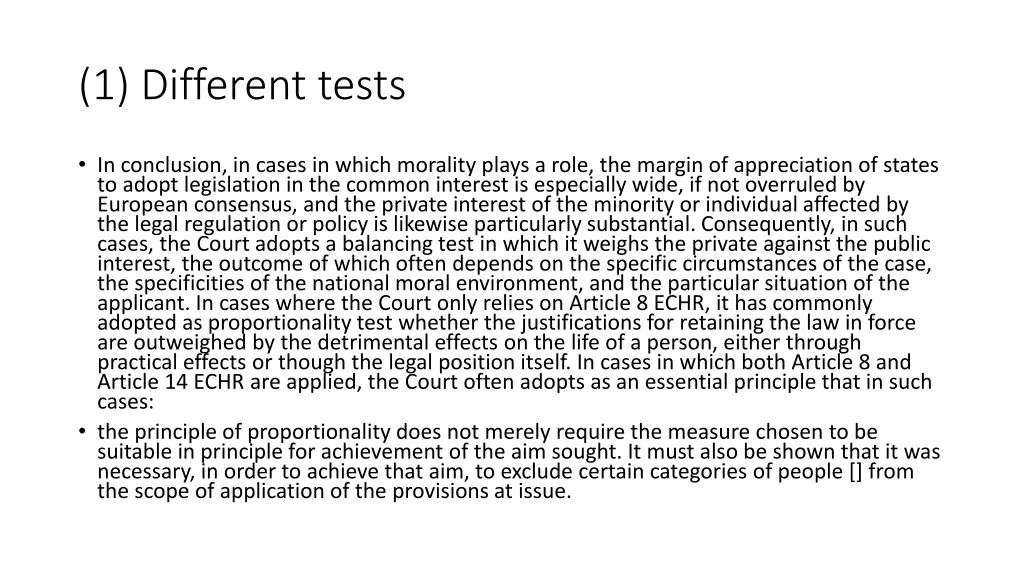 1 different tests 7