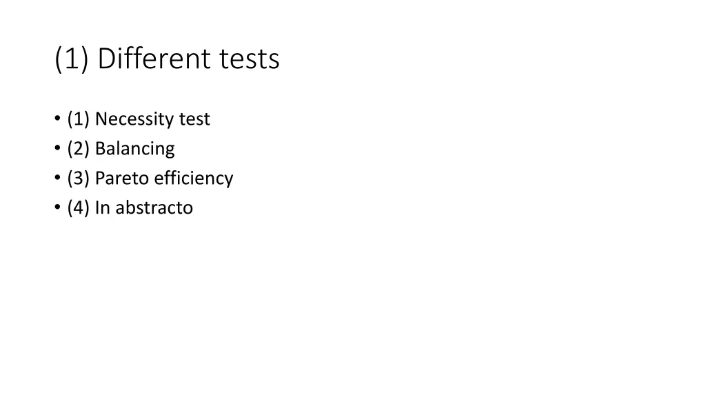 1 different tests