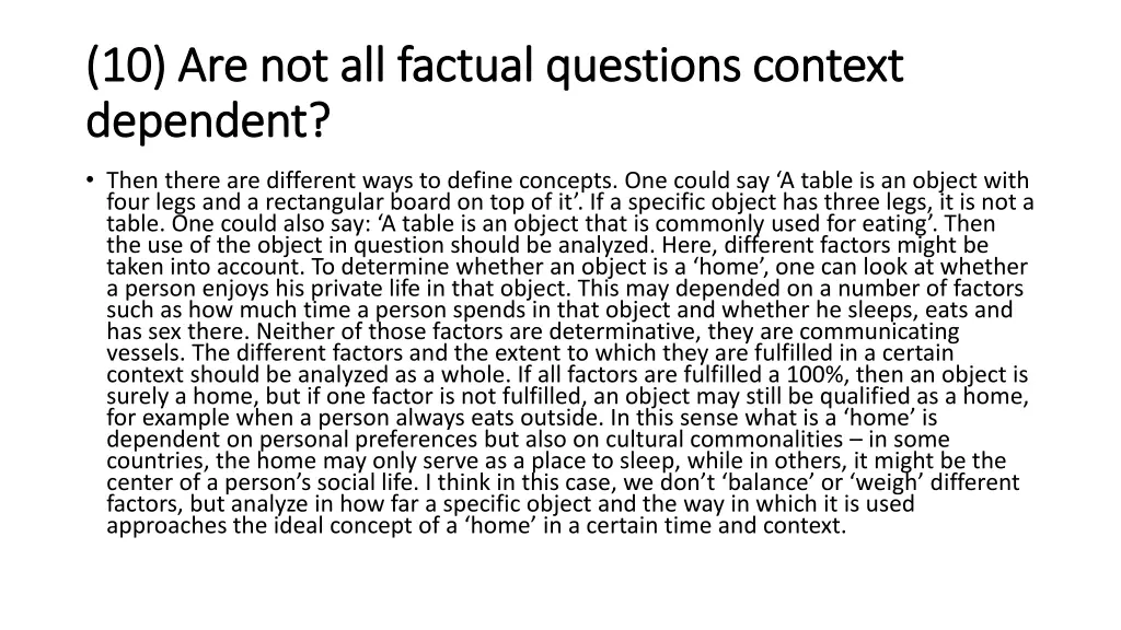 10 are not all factual questions context 1