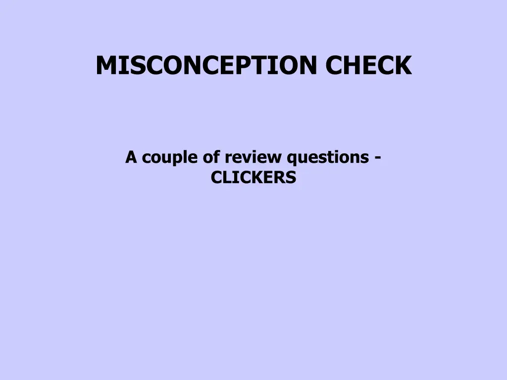 misconception check