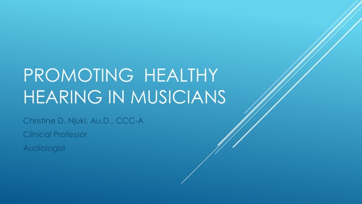 promoting healthy hearing in musicians