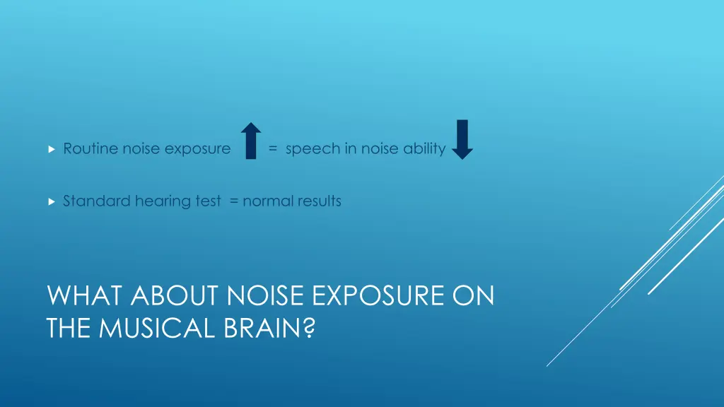 routine noise exposure speech in noise ability