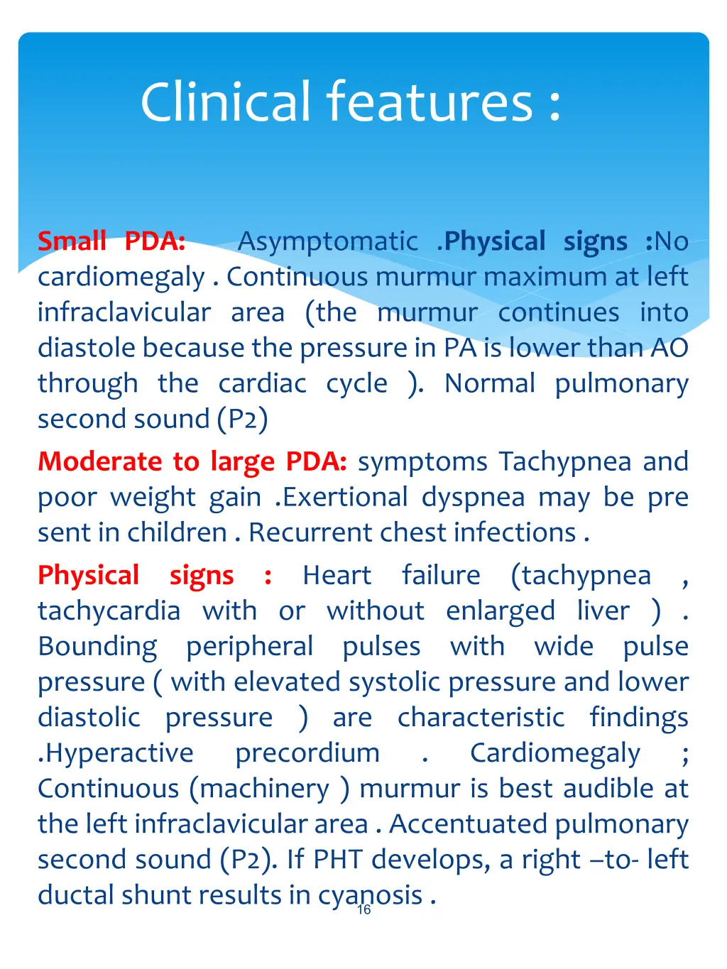 clinical features 1