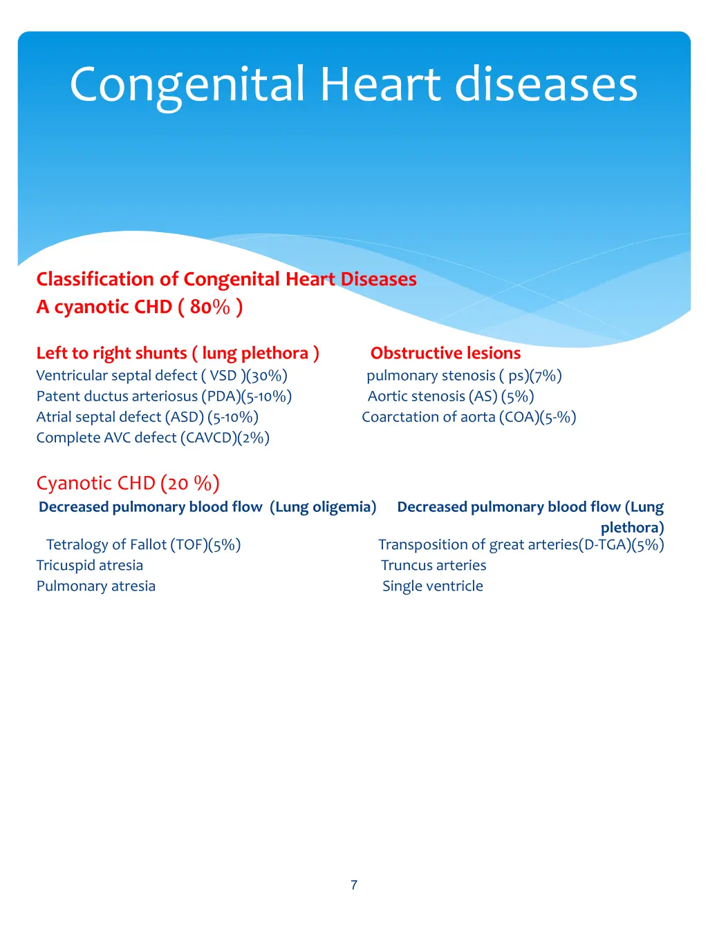 congenital heart diseases 1