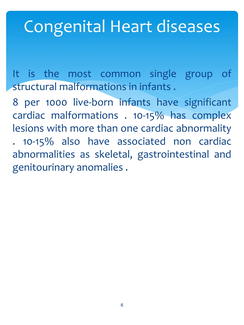 congenital heart diseases