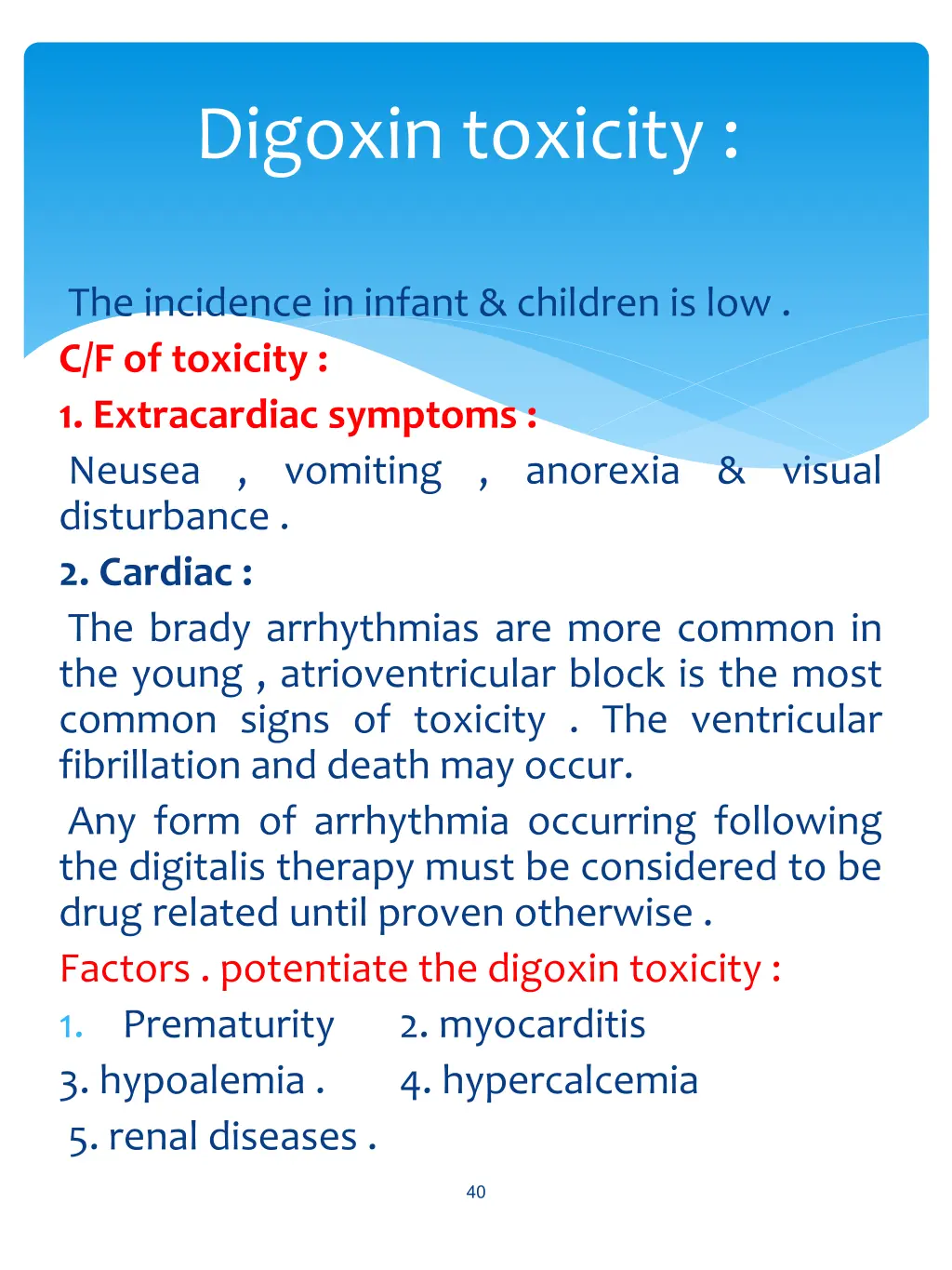 digoxin toxicity