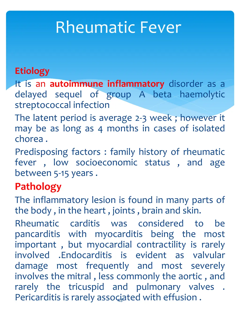 rheumatic fever