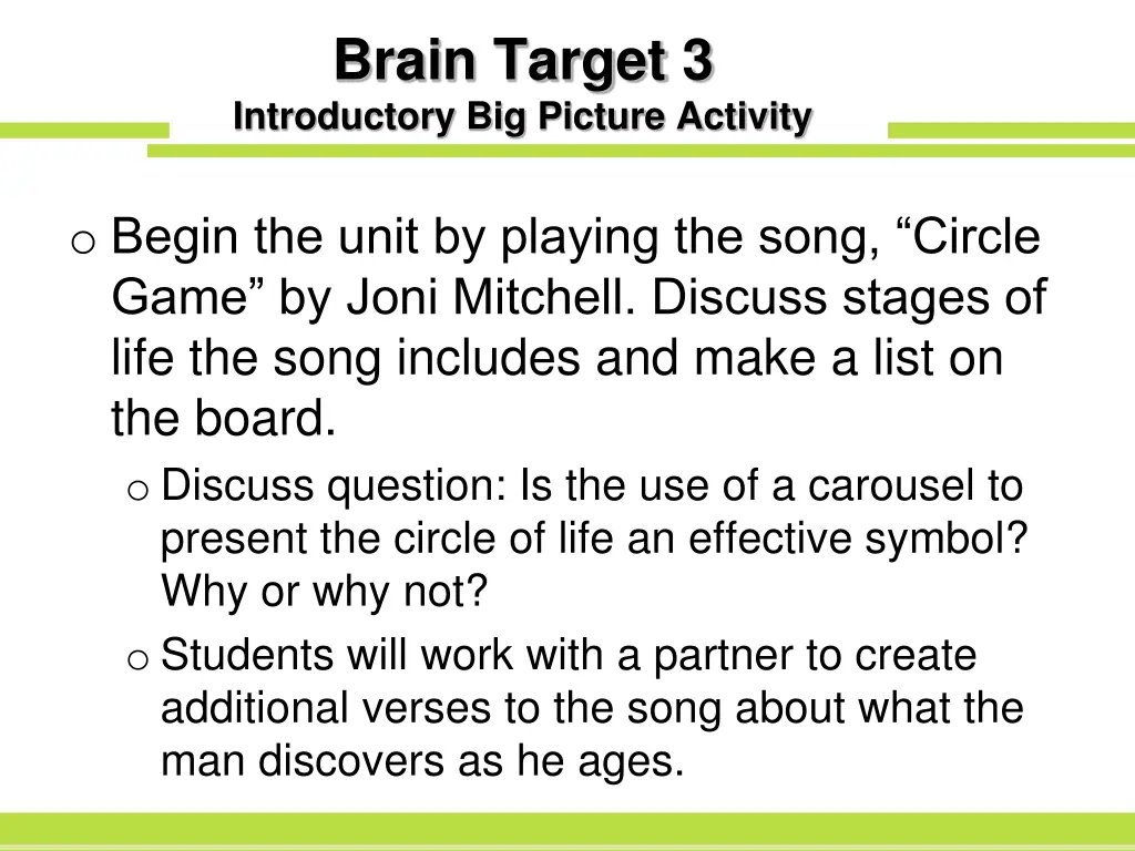 brain target 3 introductory big picture activity