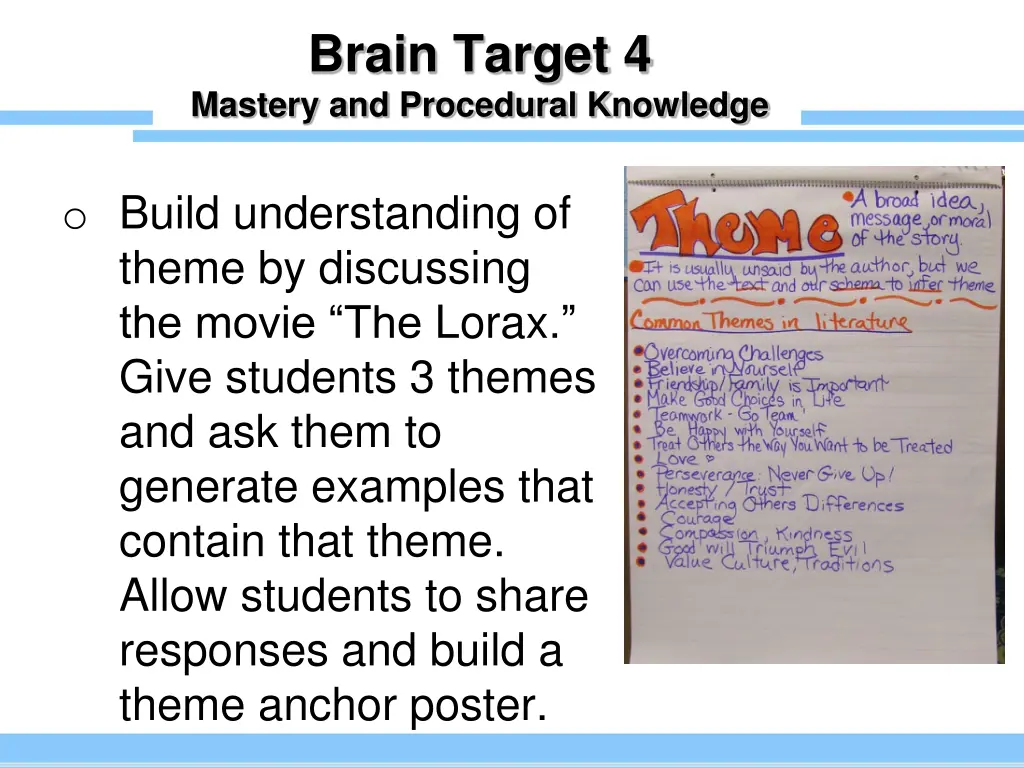 brain target 4 mastery and procedural knowledge