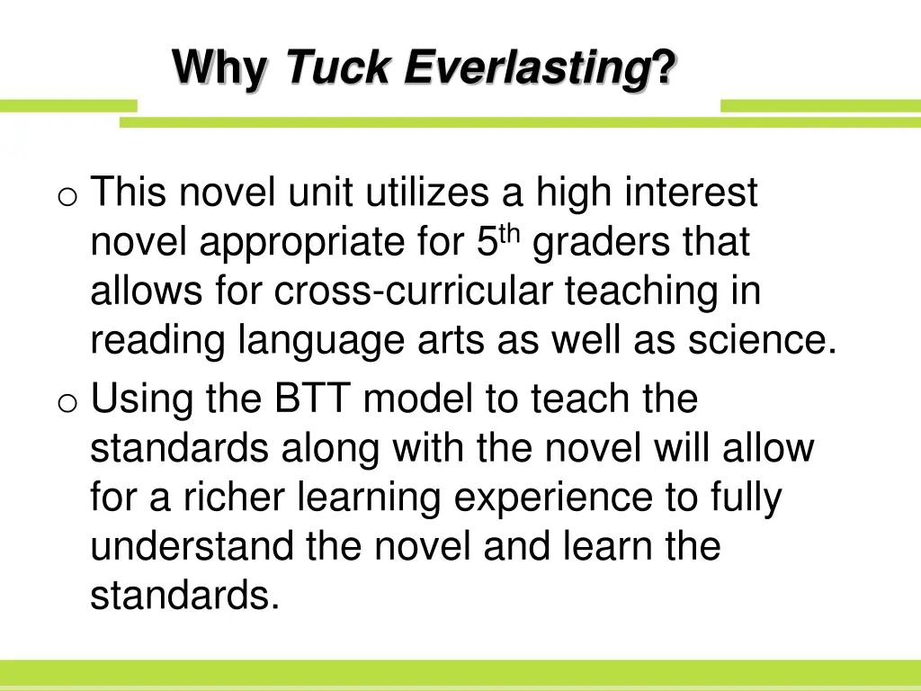 why tuck everlasting