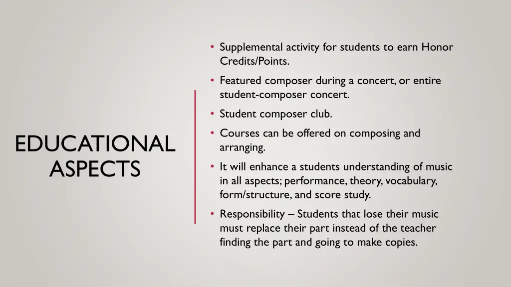 supplemental activity for students to earn honor