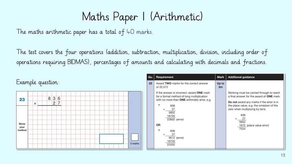 maths paper 1 arithmetic