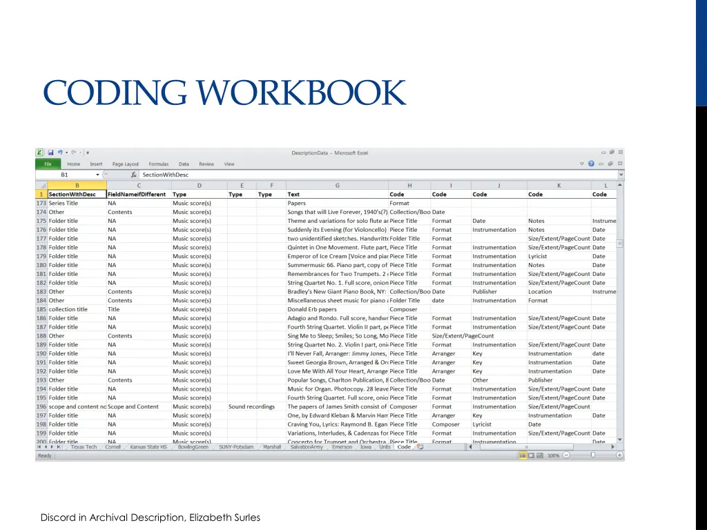 coding workbook