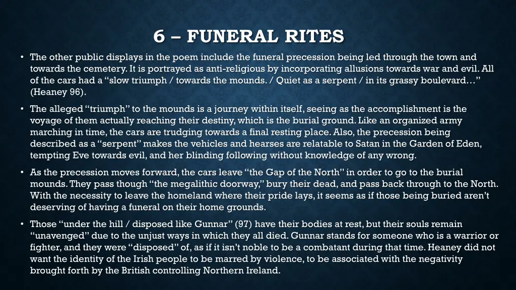 6 funeral rites 6