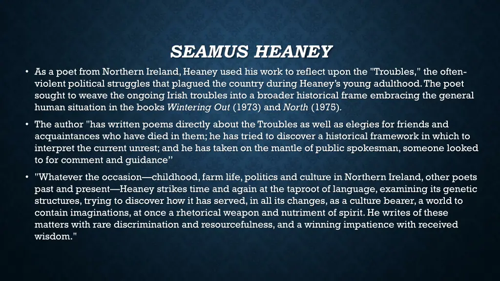 seamus heaney 1