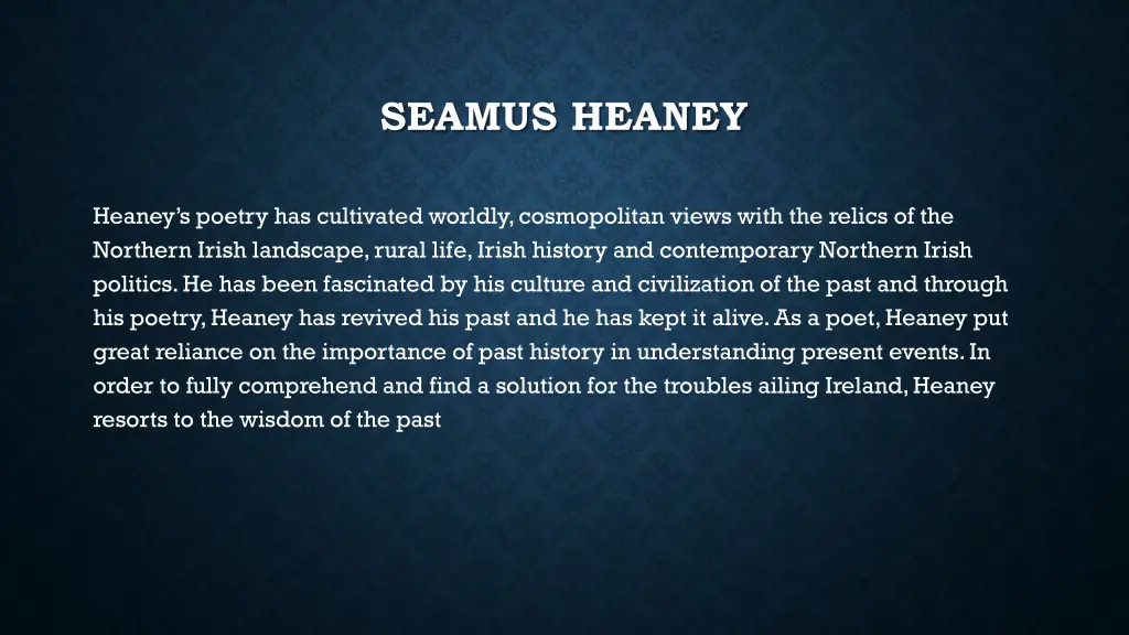 seamus heaney 2