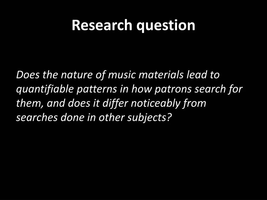 research question