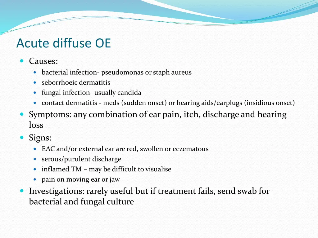 acute diffuse oe