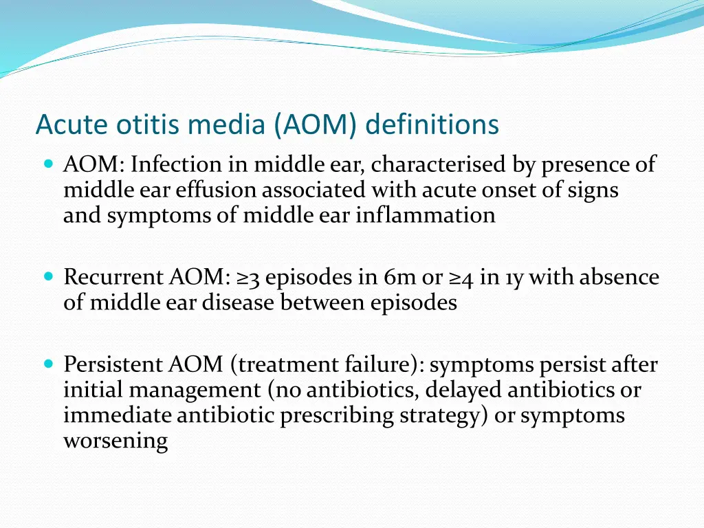 acute otitis media aom definitions aom infection