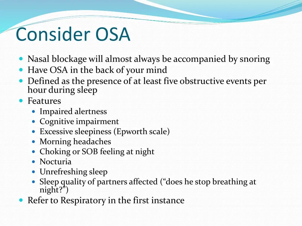 consider osa