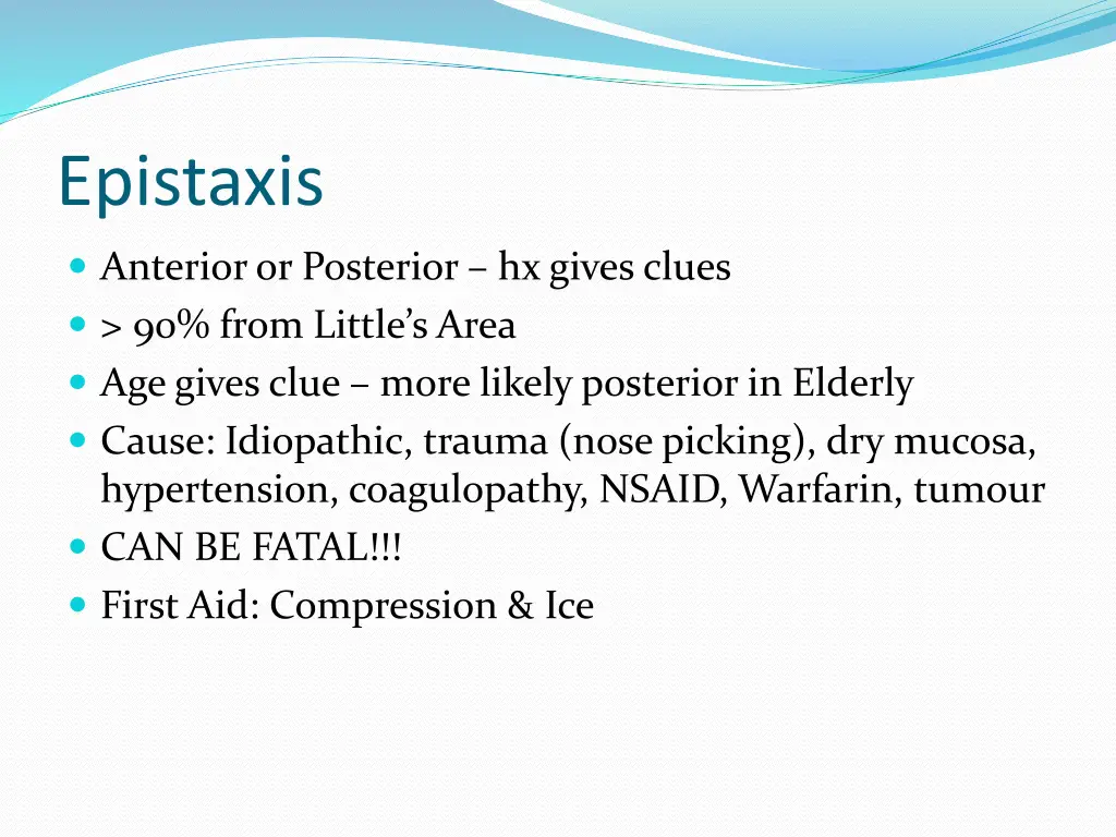 epistaxis