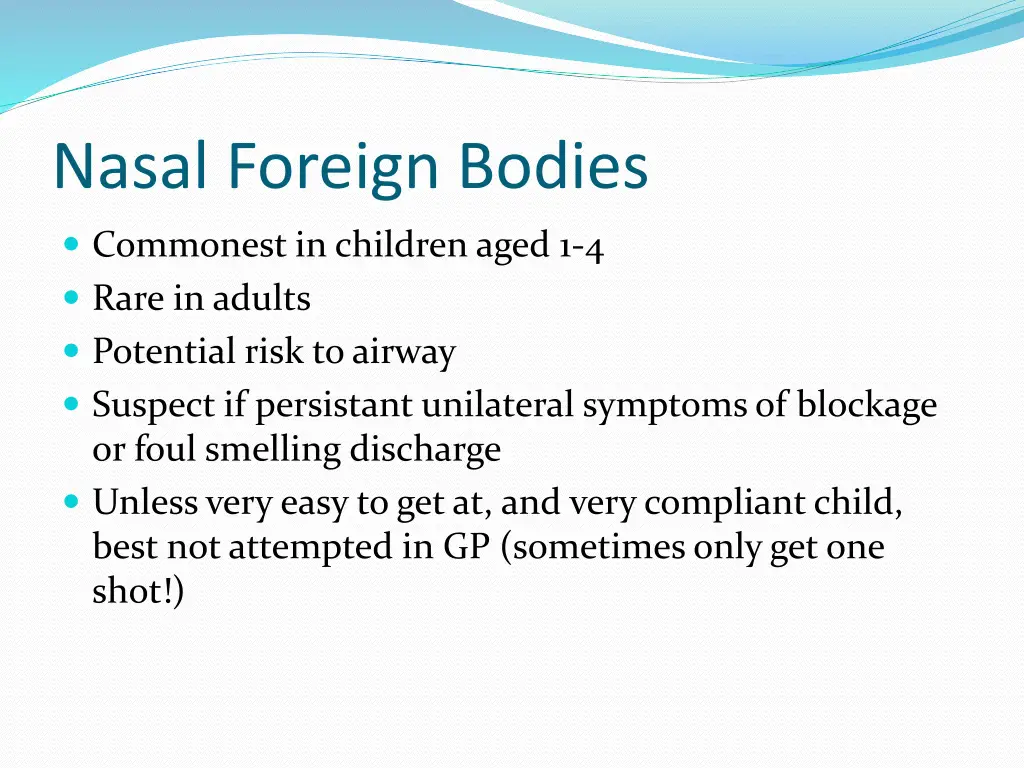 nasal foreign bodies