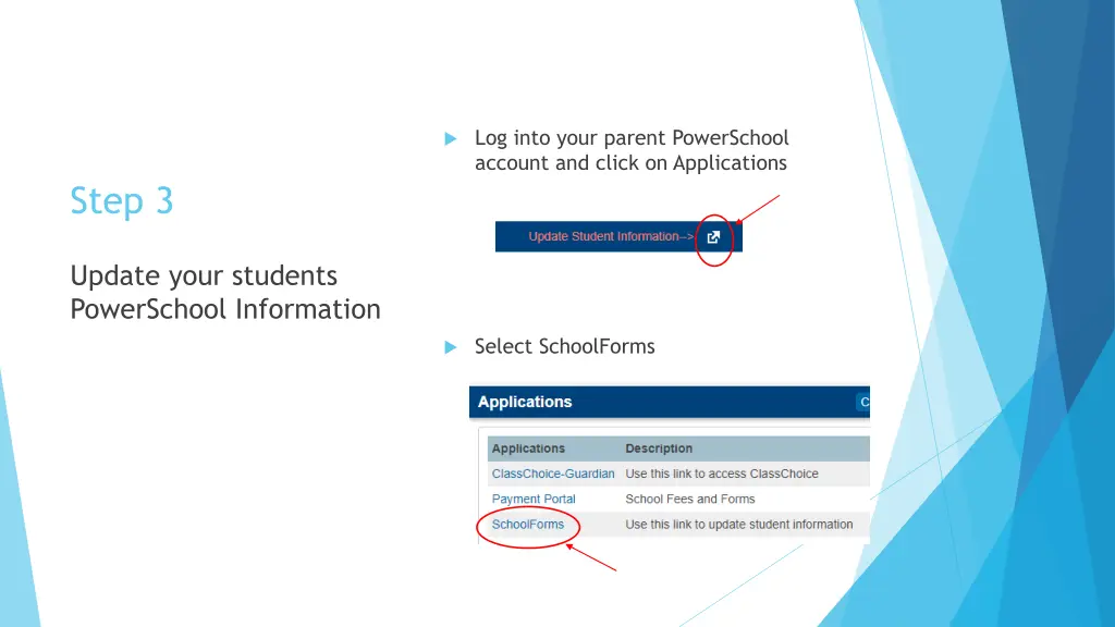 log into your parent powerschool account