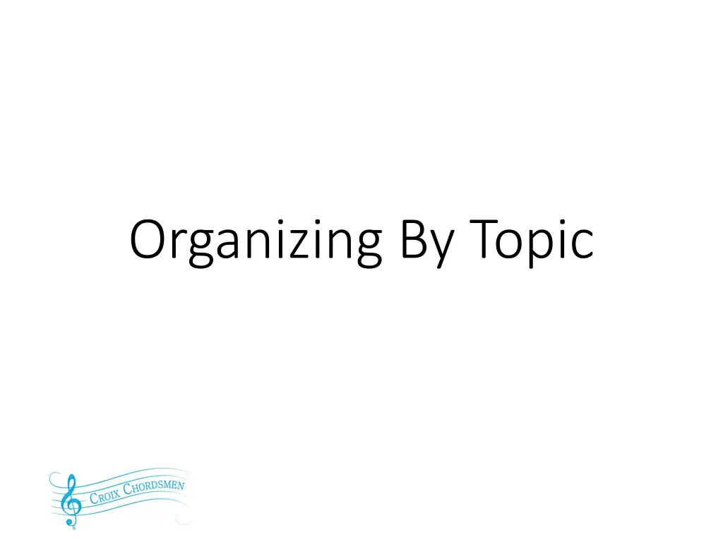 organizing by topic