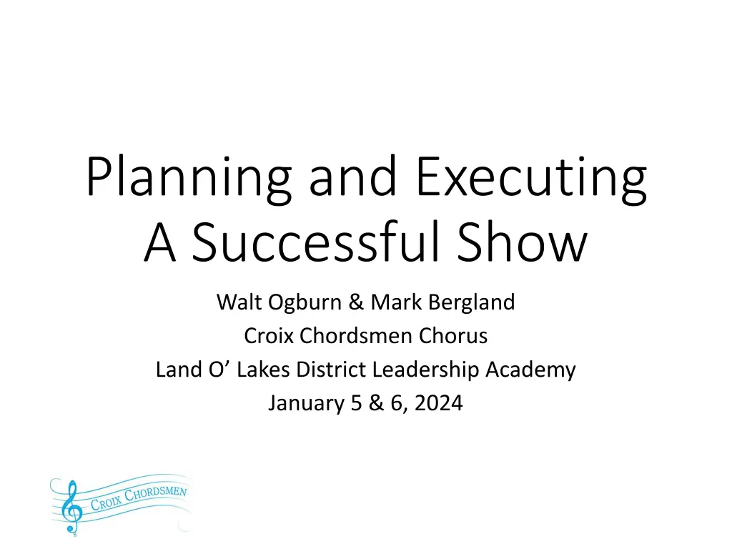 planning and executing a successful show 1