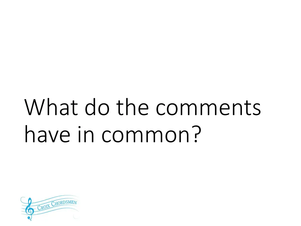 what do the comments have in common