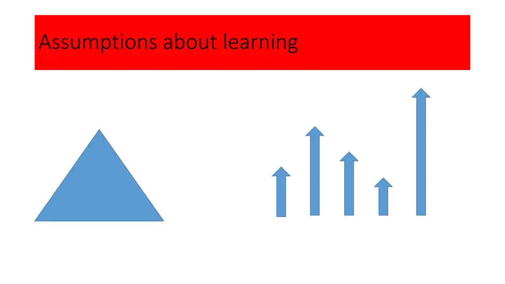 assumptions about learning