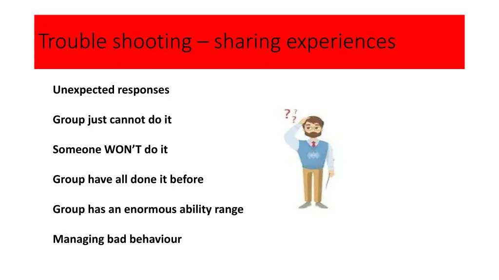 trouble shooting sharing experiences