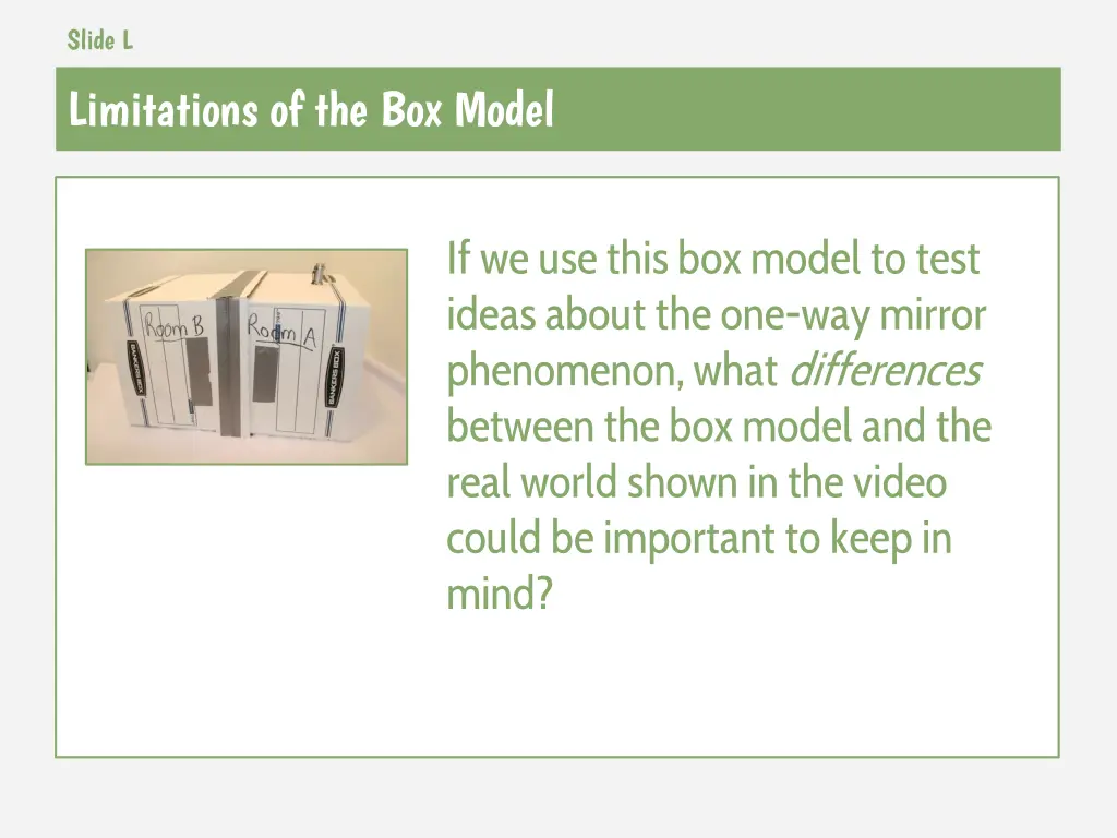 slide l limitations of the box model