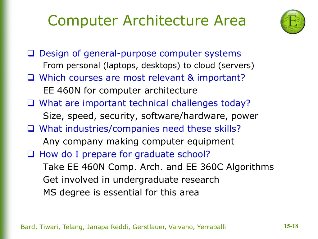 computer architecture area