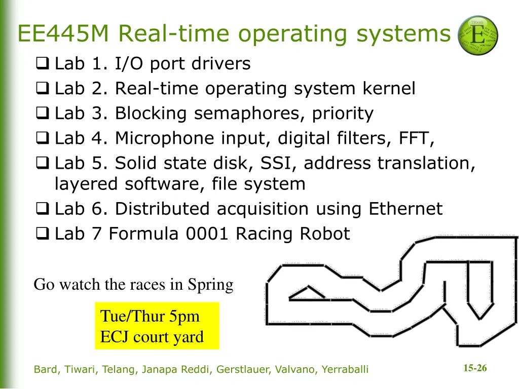 ee445m real time operating systems lab 1 i o port