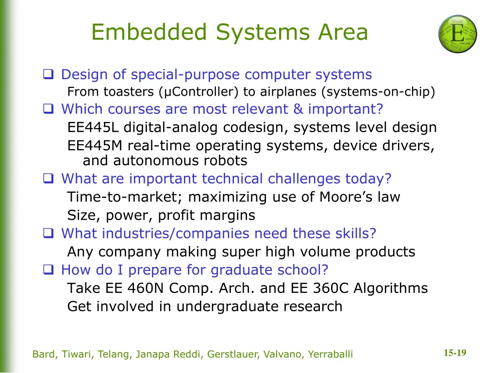 embedded systems area