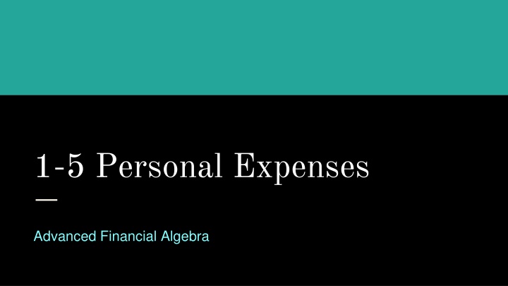 1 5 personal expenses